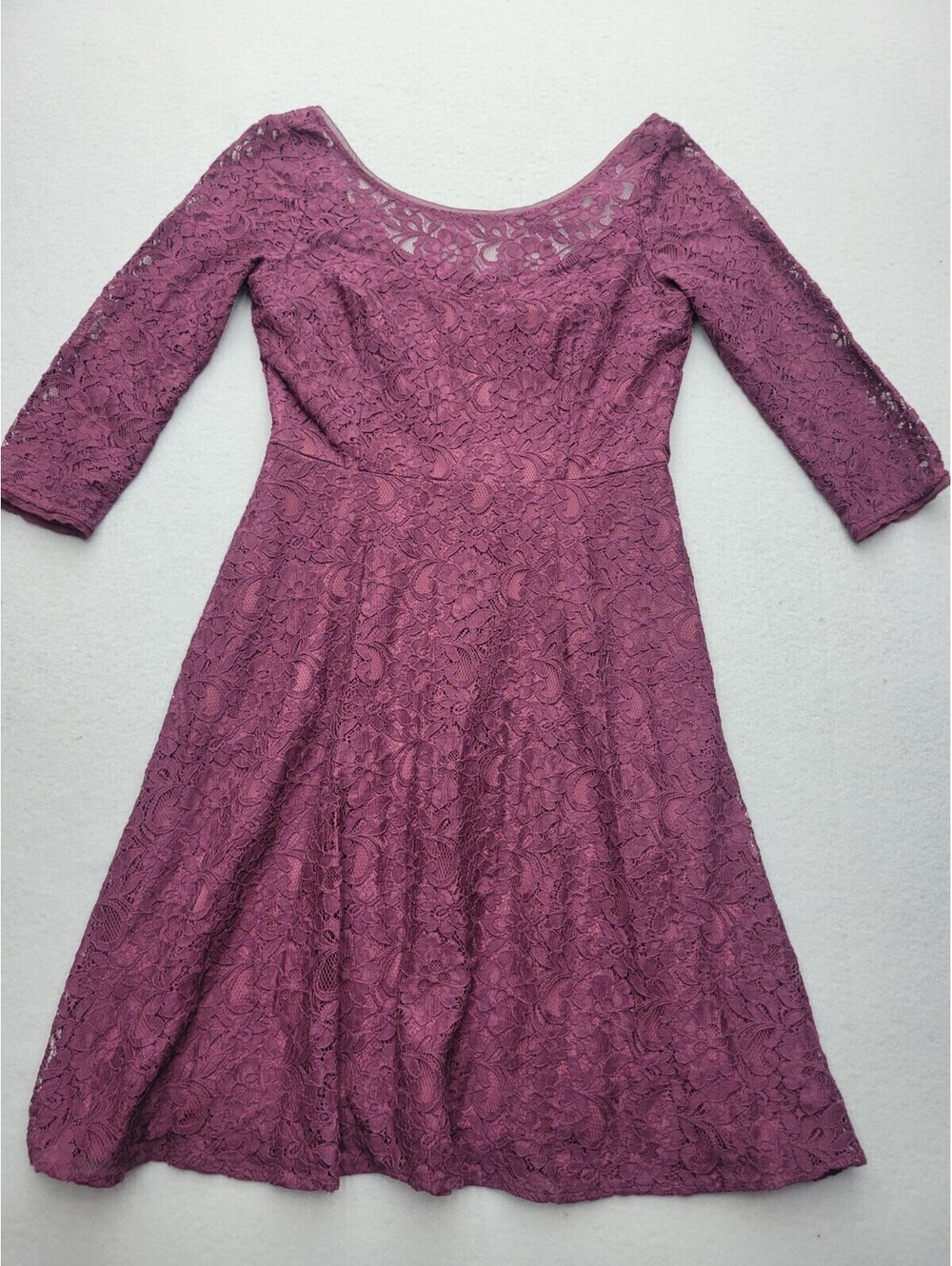 White House Black Market Women's Dress Size 6 Red Basic MIni Lace Casual Party